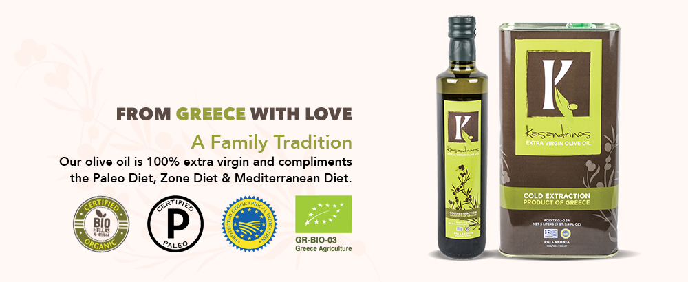 Ad: Kasandrinos Extra Virgin Olive Oil: Buy Now