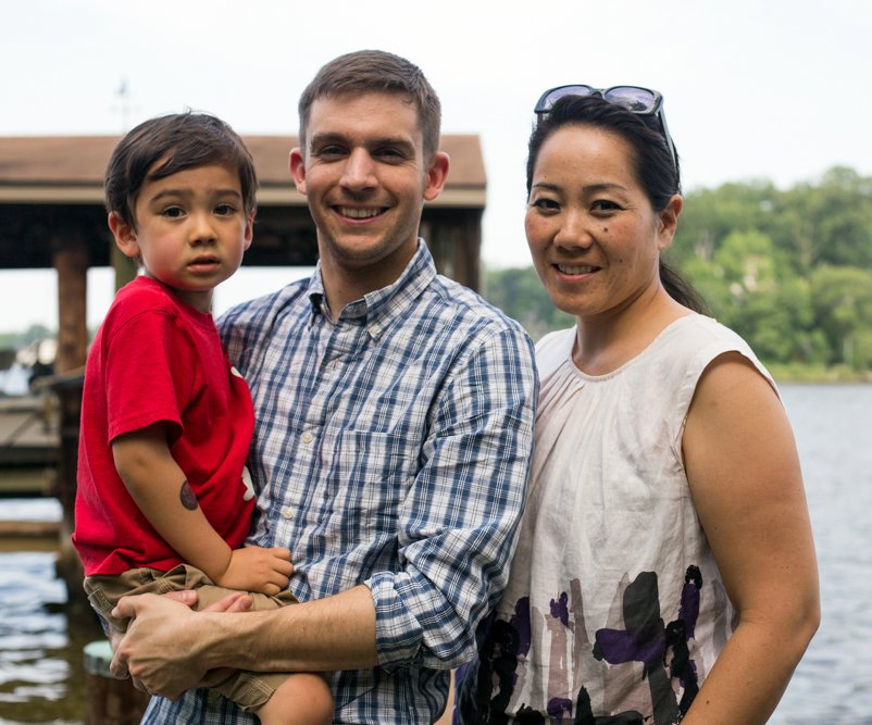 Russ with his wife and son