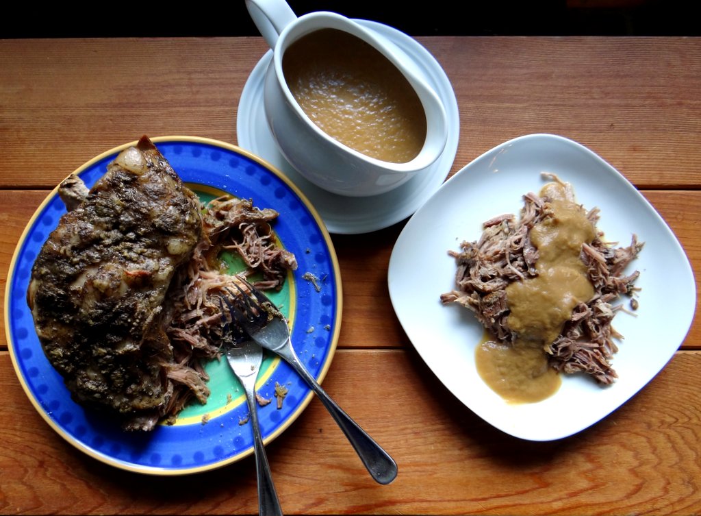 Slow Cooker Roast Pork with Onion Apple Gravy | Phoenix Helix