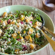 Warm Chicken “Grain” Salad with Butternut Squash and Greens (Paleo, AIP, GAPS, Wahls, Whole30)