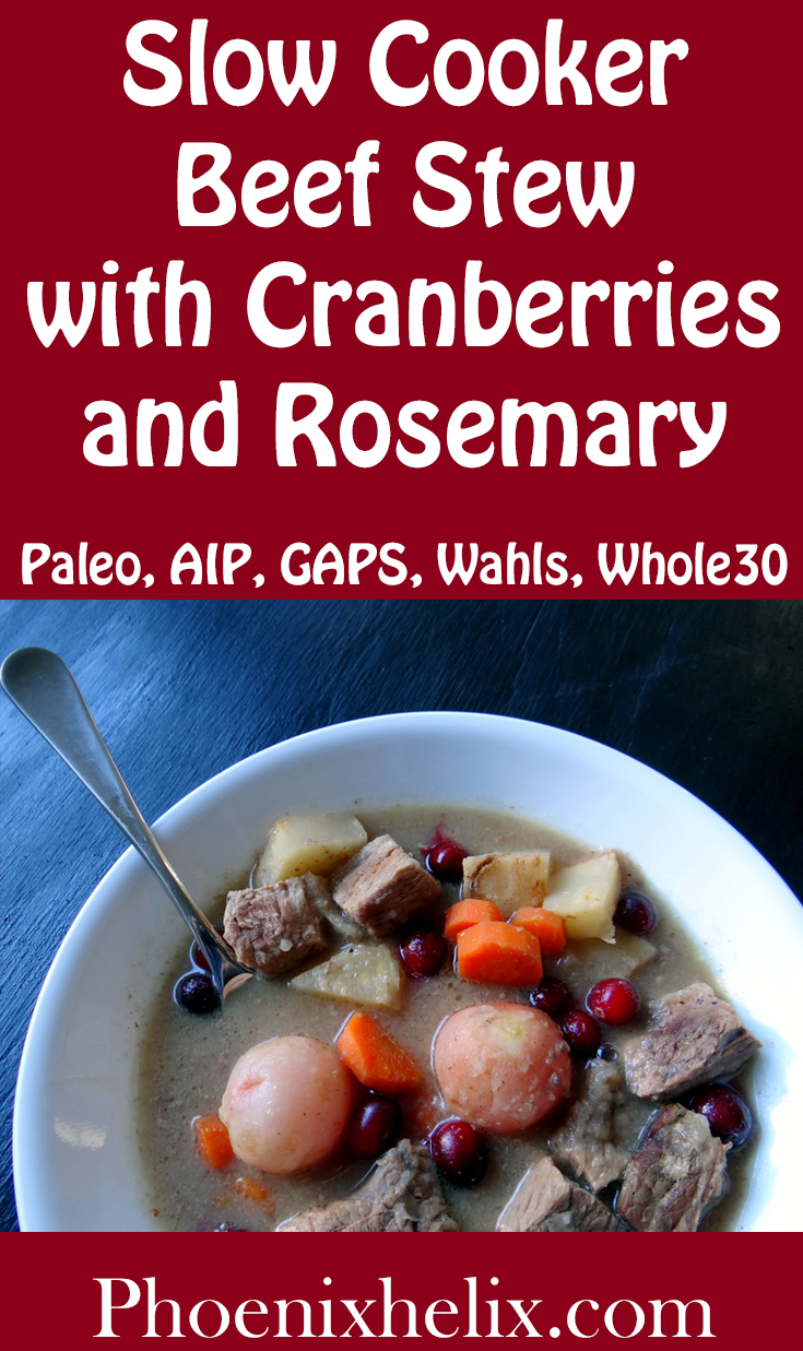 Slow Cooker Beef Stew with Cranberries and Rosemary | Phoenix Helix