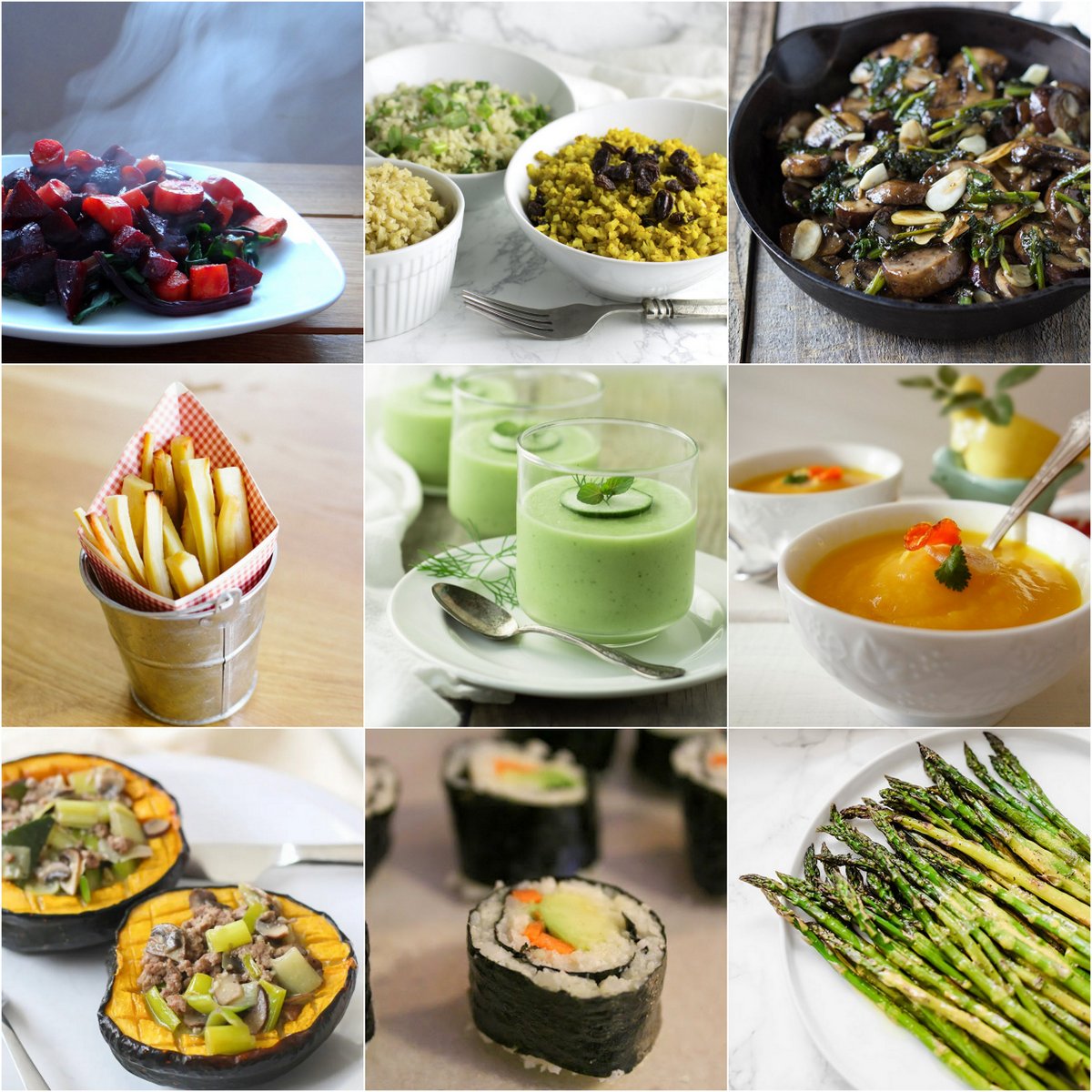 photo collage of featured recipes