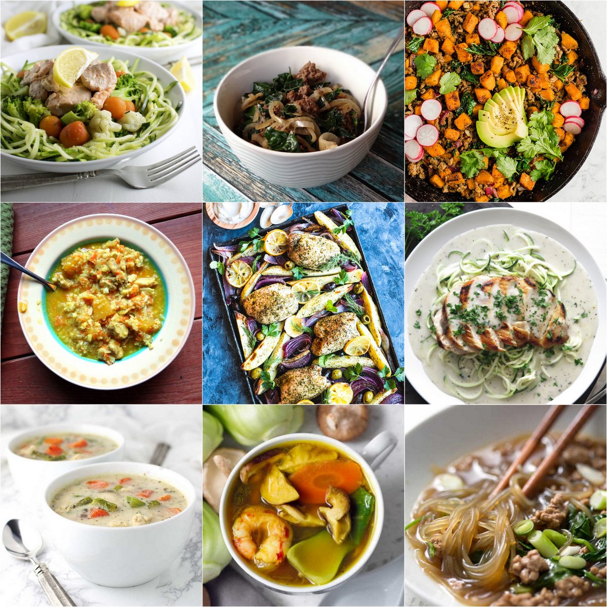 photo collage of featured recipes