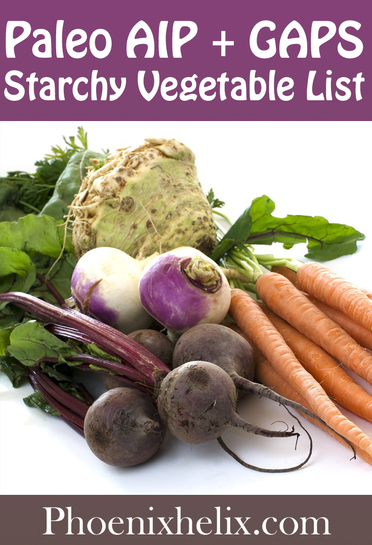 Paleo AIP + GAPS Starchy Vegetable List | Phoenix Helix