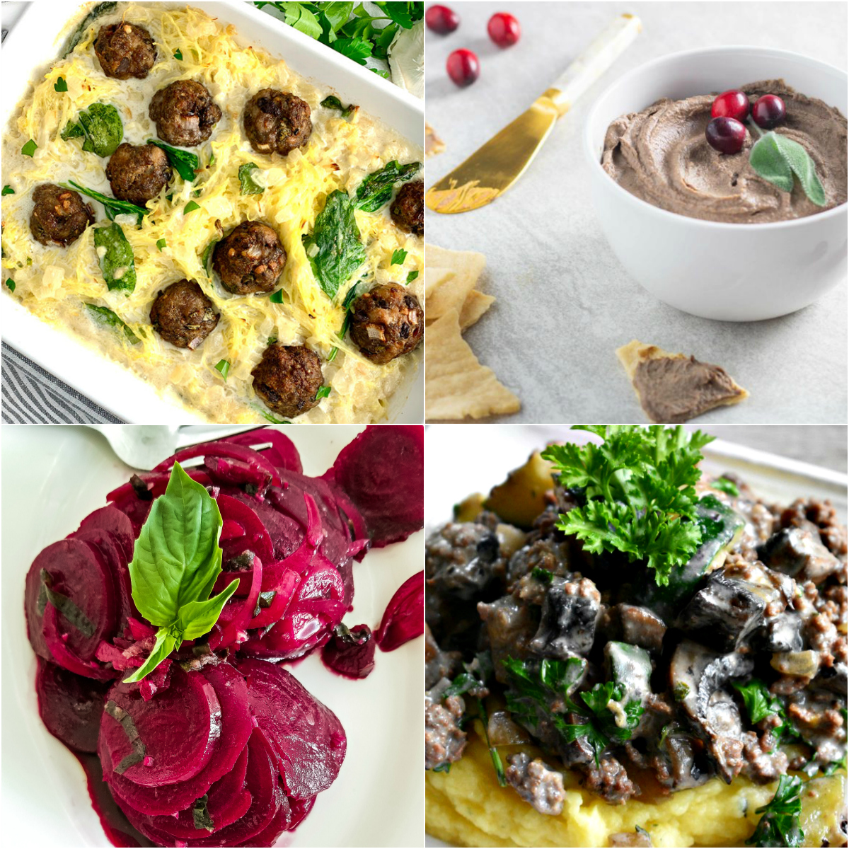Paleo AIP Recipe Roundtable #314 | Phoenix Helix - *Featured Recipes: One-Pot Mediterranean Meatball Casserole, Marinated Beet Salad, Cranberry Chicken Liver Pâté, and Stroganoff and Mashed White Sweet Potatoes