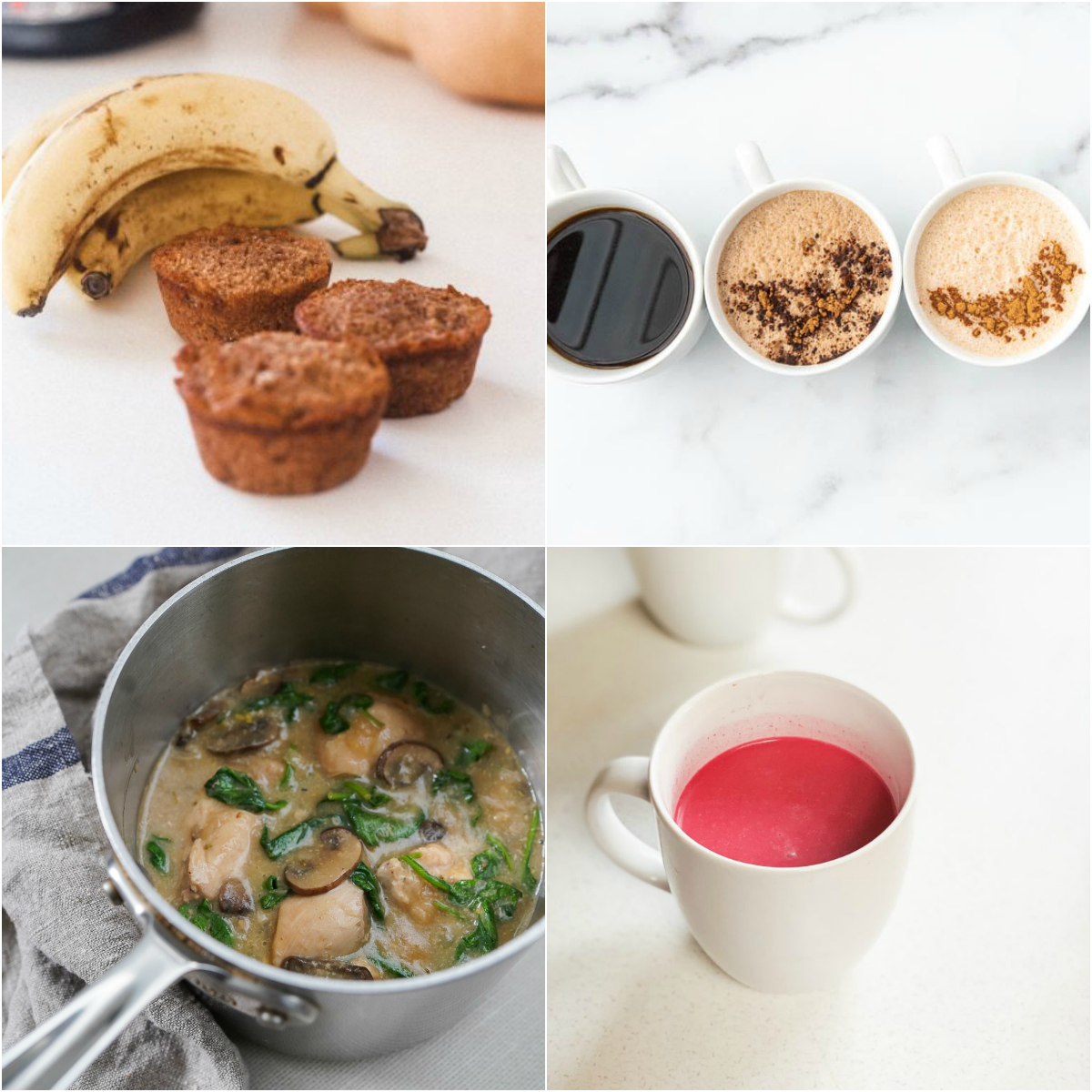 Paleo AIP Recipe Roundtable #305 | Phoenix Helix - *Featured Recipes: Banana Bread Muffins, Creamy Instant Pot Mushroom Chicken, Coffee Alternatives, and Beetroot Latte