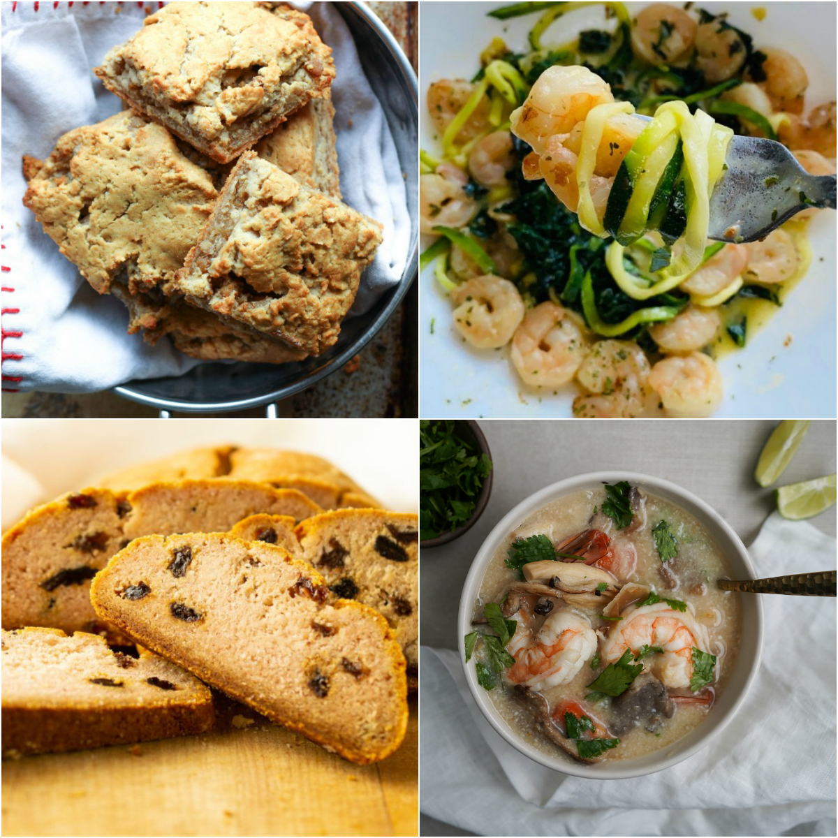 Paleo AIP Recipe Roundtable #308 | Phoenix Helix - *Featured Recipes: Sausage Biscuits, Irish Soda Bread, Tuscan Garlic Shrimp & Zucchini Noodles, and Coconut Shrimp Soup & Oyster Mushrooms
