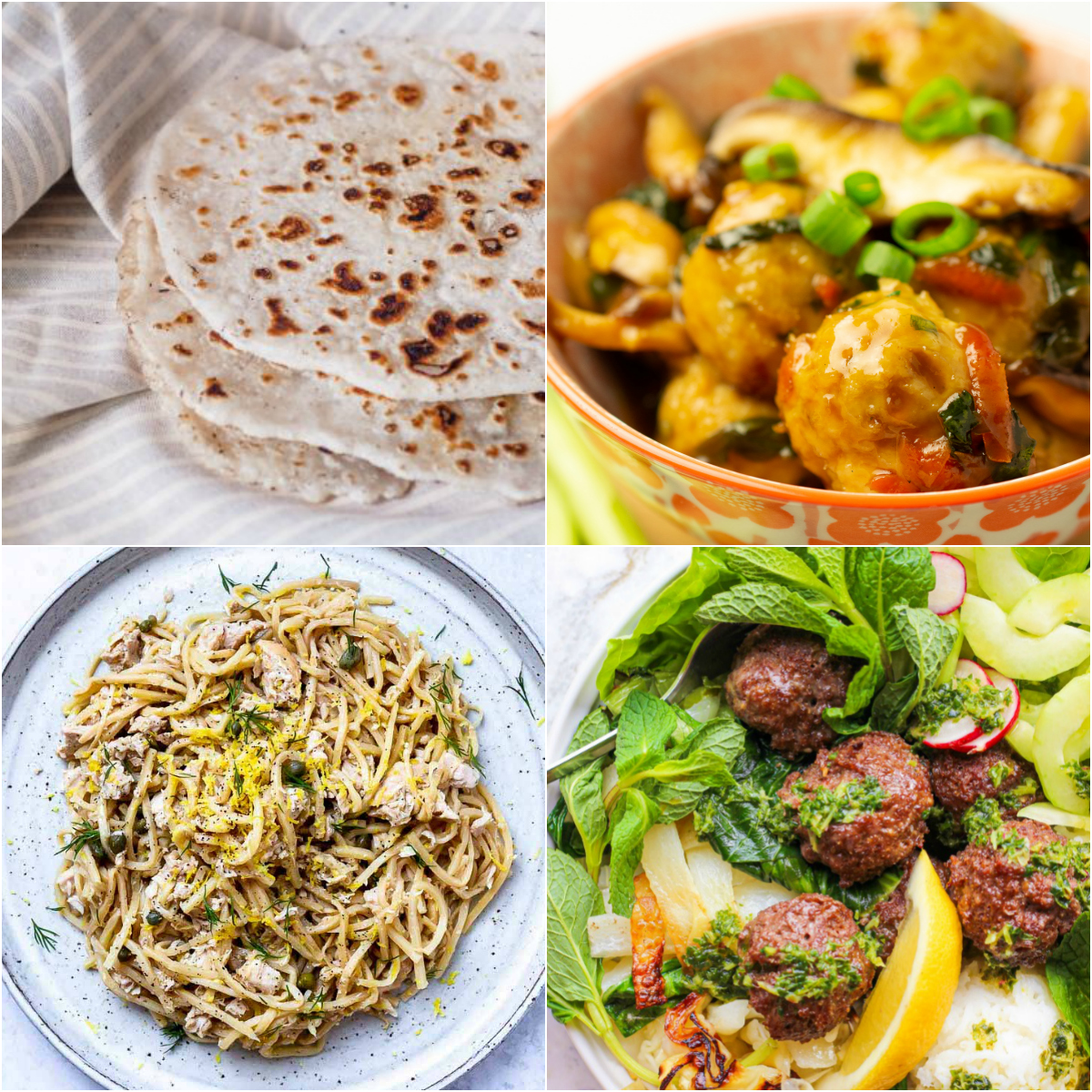 Paleo AIP Recipe Roundtable #310 | Phoenix Helix - *Featured Recipes: Naan Bread, Tuna “Pasta”, Teriyaki Meatball Stir-Fry, and Asian Meatballs Sheet Pan Dinner