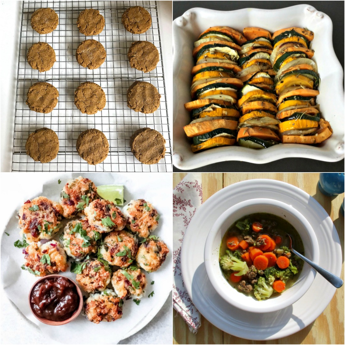 Paleo AIP Recipe Roundtable #331 | Phoenix Helix - *Featured Recipes: Ginger Molasses Cookies with Sweet Potato, Cod Fritters, Zucchini Bake, and Beef and Broccoli Soup