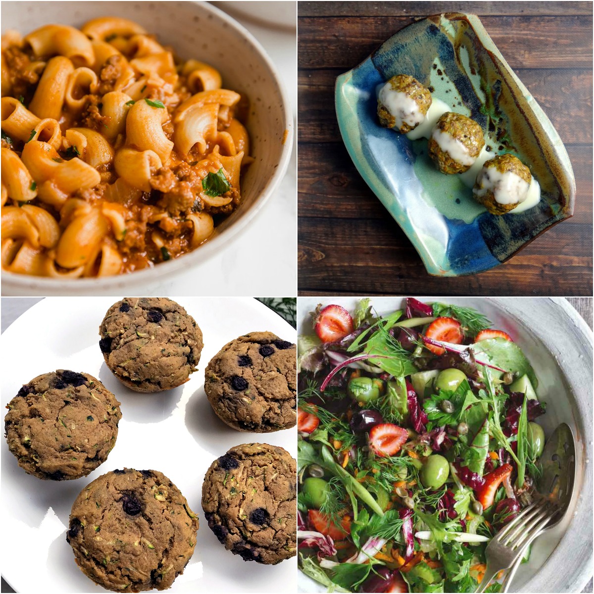 Paleo AIP Recipe Roundtable #332 | Phoenix Helix - *Featured Recipes: Copycat Hamburger Helper, Blueberry Zucchini Plantain Muffins, Moroccan Meatballs with Saffron Yogurt Dipping Sauce, and a Summer Salad