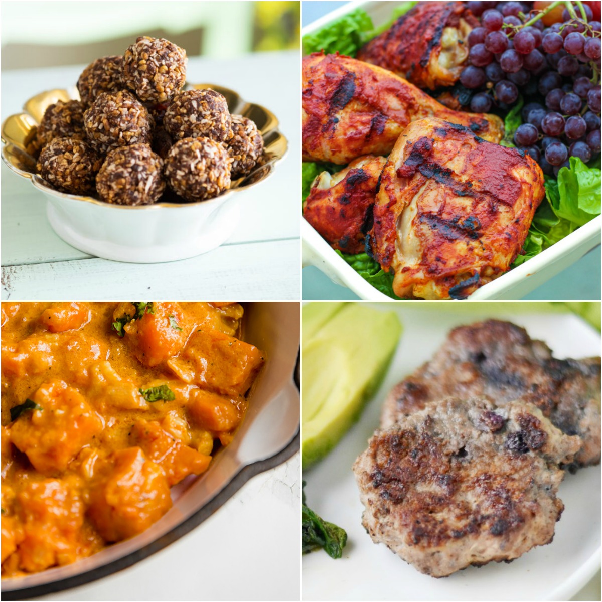 Paleo AIP Recipe Roundtable #334 | Phoenix Helix - *Featured Recipes: “Ferrero” Power Balls, Sweet Potato Cauliflower Curry, BBQ Chicken, and Blueberry Turkey Breakfast Sausage