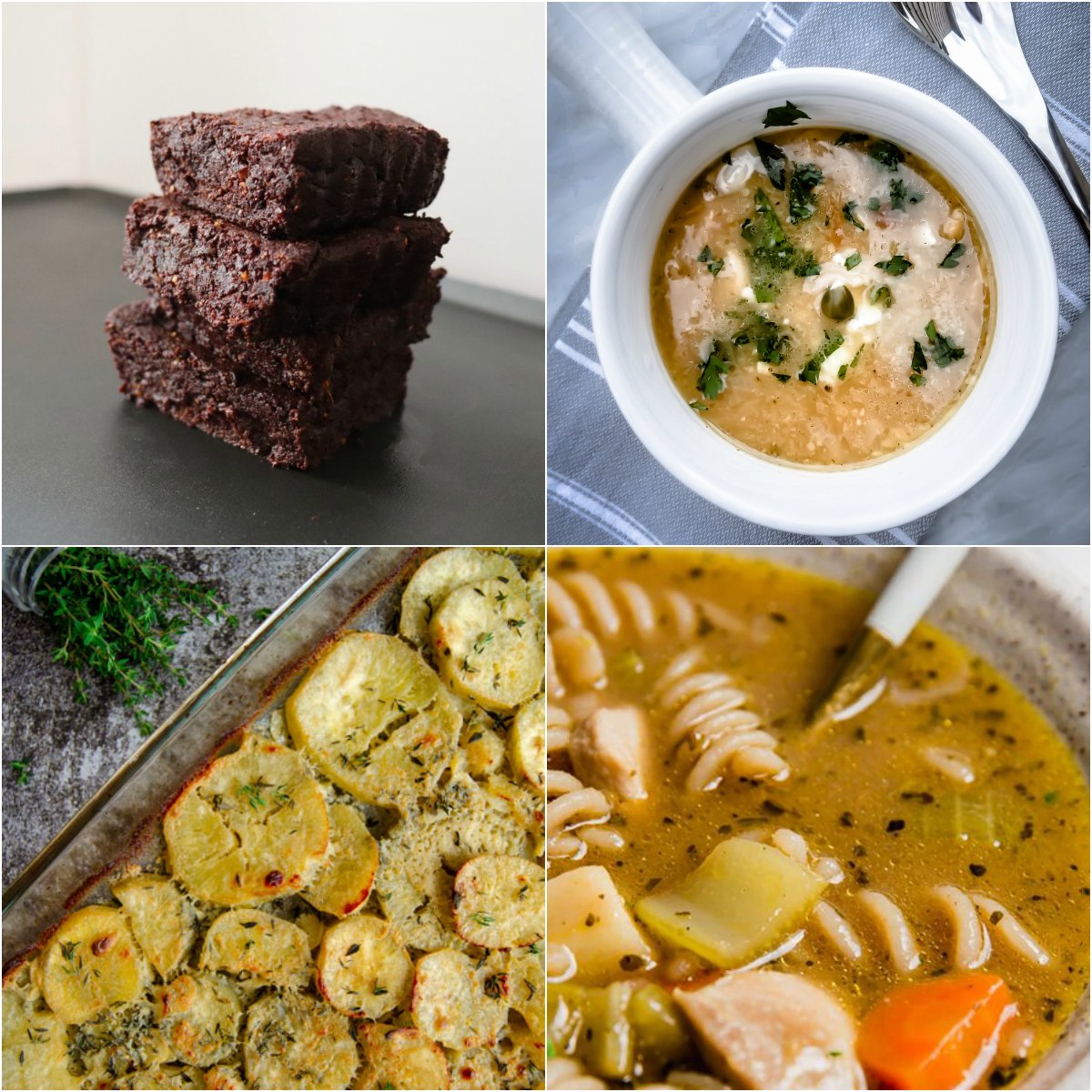 Paleo AIP Recipe Roundtable #335 | Phoenix Helix - *Featured Recipes: Fudgy Brownies, One Dish Sweet Chicken Gratin Casserole, German Rabbit Stew, and Chicken “Noodle” Soup