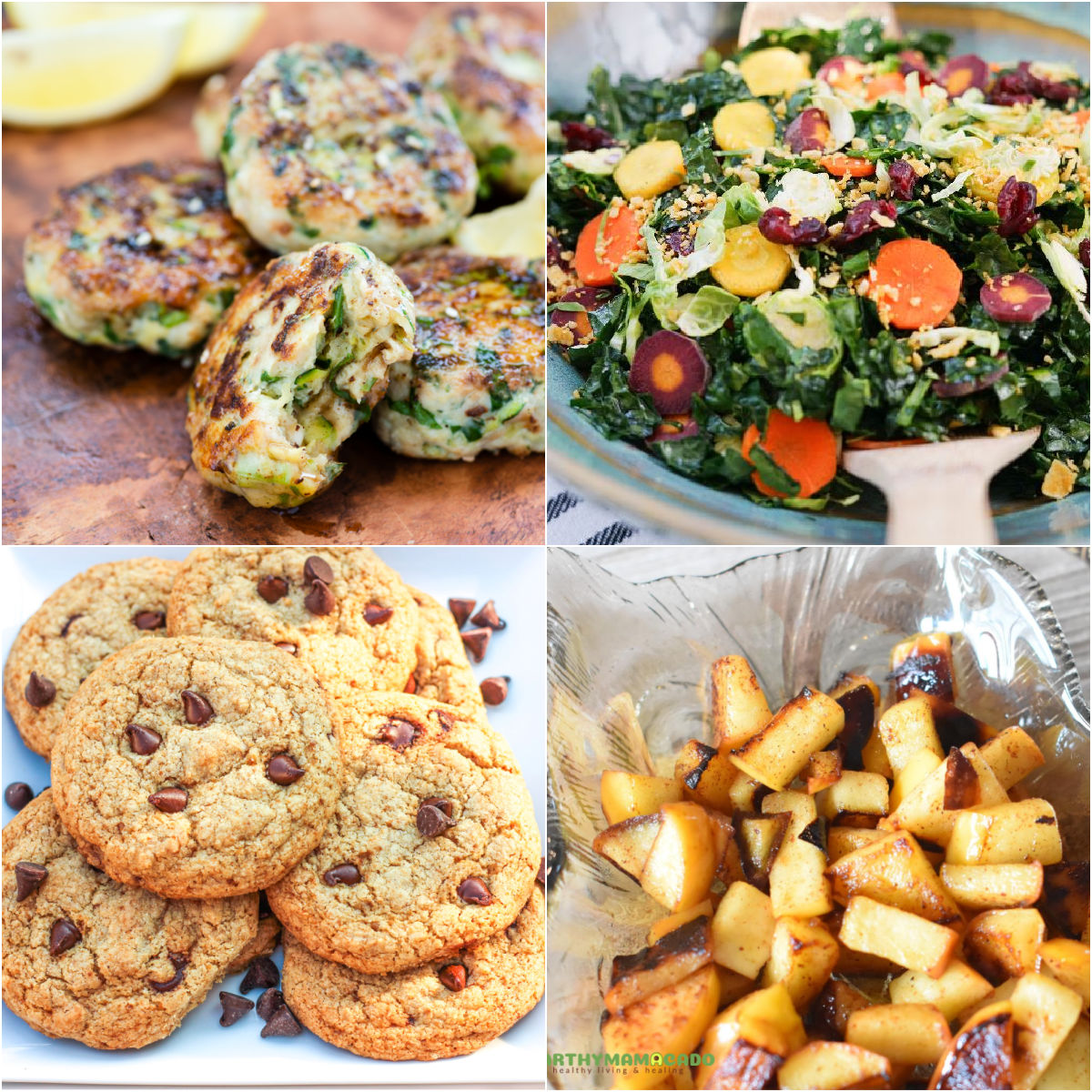 Paleo AIP Recipe Roundtable #341 | Phoenix Helix - *Featured Recipes: “Chocolate” Chip Cookies, Kale Salad with Rainbow Carrots and Cranberries, Simply Spiced Apples, and a Ground