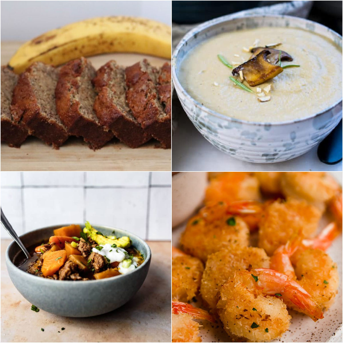 Paleo AIP Recipe Roundtable #351 | Phoenix Helix - *Featured Recipes: Banana Bread, Cozy Instant Pot Chili, Cream of Mushroom Soup, and Oven Baked Coconut Shrimp.