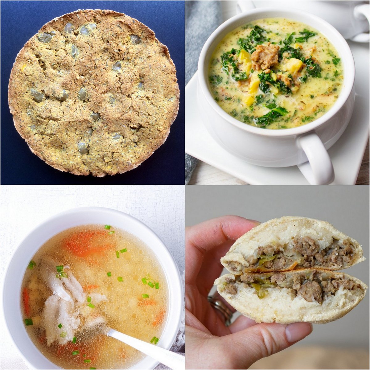 Paleo AIP Recipe Roundtable #360 | Phoenix Helix - *Featured Recipes: Olive Fougasse Bread, 6-Ingredient Zuppa Toscana, Chicken Noodle-Less Soup, and Bierocks (German Stuffed Beef Rolls)