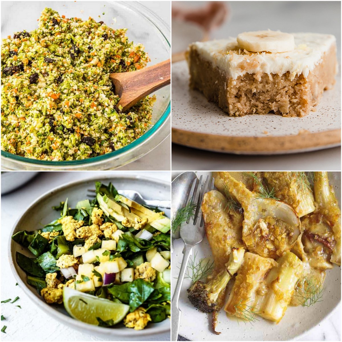 Paleo AIP Recipe Roundtable #368 | Phoenix Helix - *Featured Recipes: Broccoli Power Salad, Coconut Flour Lemon Banana Cake, Easy Ground Chicken Taco Salad, and Fennel Broccoli & Leek Gratin.