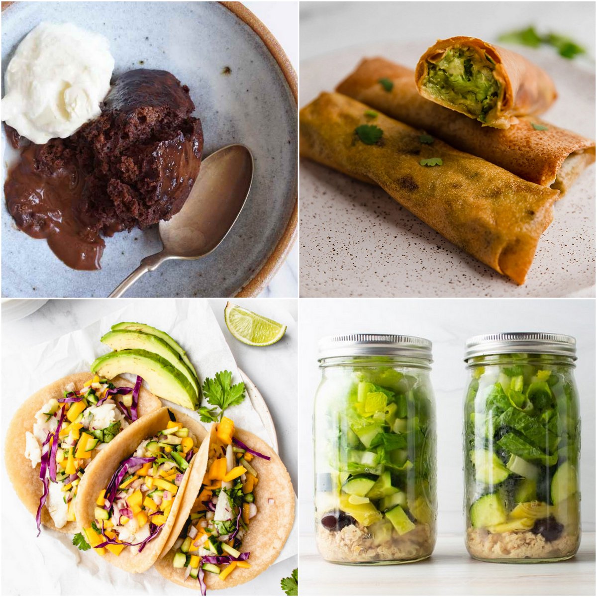 Paleo AIP Recipe Roundtable #369 | Phoenix Helix - *Featured Recipes: Self-Saucing "Chocolate" Pudding, Air Fryer Avocado Egg Rolls, Fish Tacos, and Mason Jar Greek Salads.