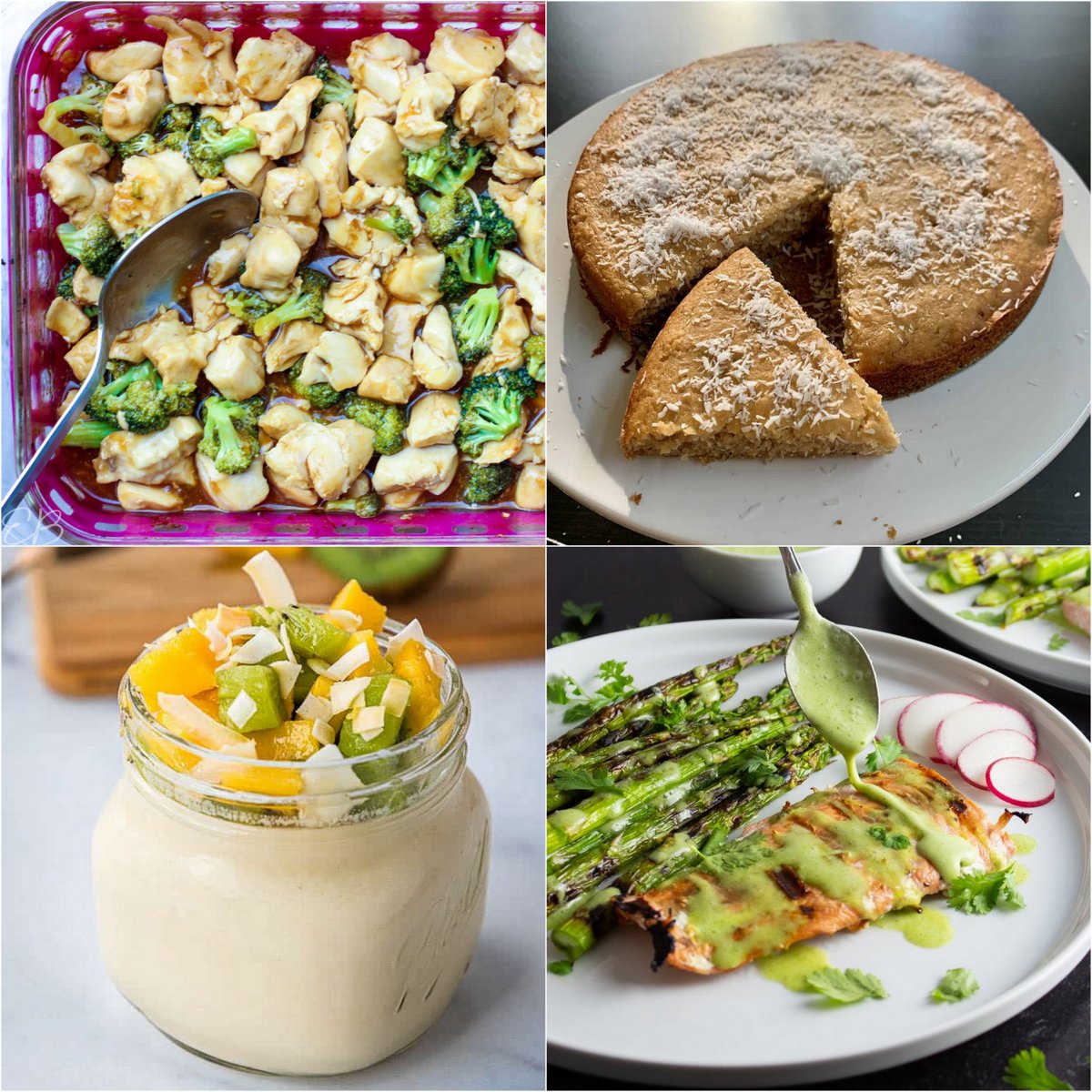 Paleo AIP Recipe Roundtable #381 | Phoenix Helix - *Featured Recipes: Easy Dump & Bake General Tso’s Chicken, Coconut Rum Cake, Mango Kiwi Breakfast Parfaits, and 15-Minute Grilled Salmon & Asparagus with Cilantro-Lime Sauce.