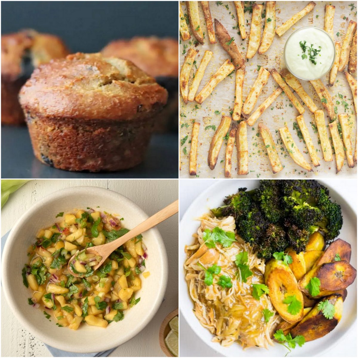 Paleo AIP Recipe Roundtable #382 | Phoenix Helix - *Featured Recipes: Banana and Blueberry Muffins, "Cheesy" Truffle Fries with Aioli Avocado Dip, Peach Salsa, and Instant Pot Orange Chicken.