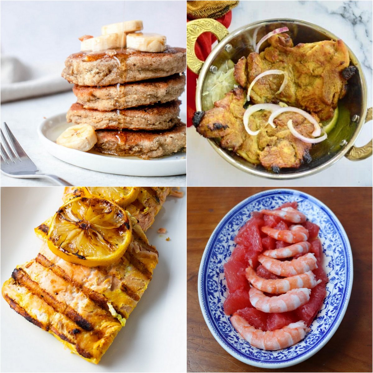 Paleo AIP Recipe Roundtable #384 | Phoenix Helix - *Featured Recipes: Banana Pancakes, Tandoori Chicken, 4-Ingredient Shrimp Salad, and Lemon Turmeric Grilled Salmon