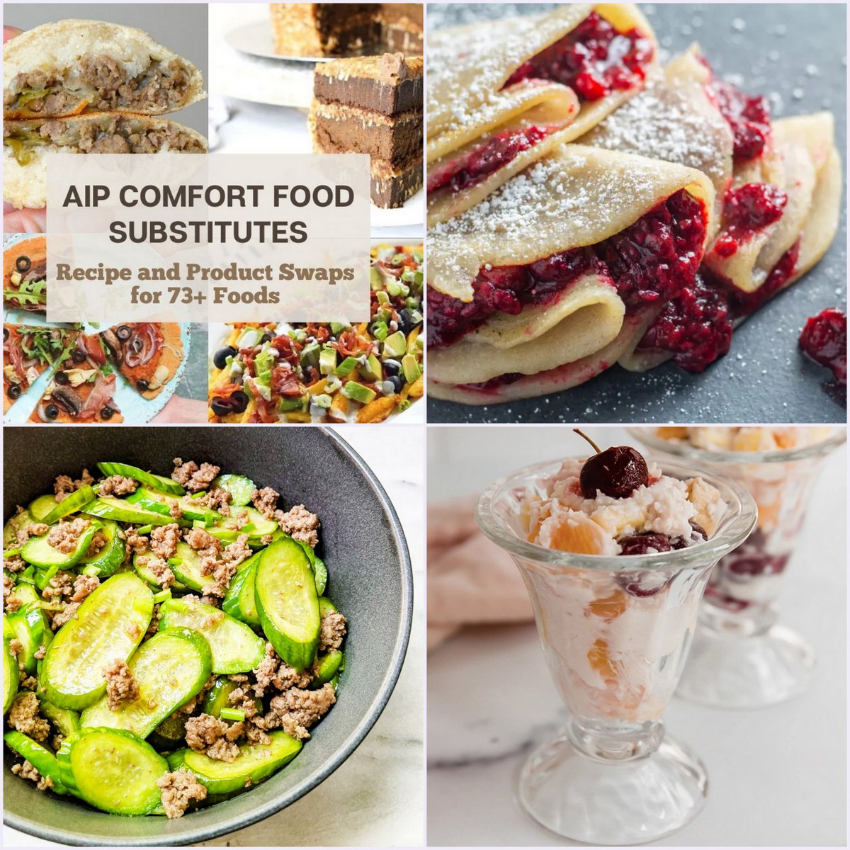 Paleo AIP Recipe Roundtable #385 | Phoenix Helix - *Featured Recipes: AIP Comfort Food Substitutes, Crepes with Berry Compote, Simple Cucumber and Beef Stir Fry, and Retro Ambrosia Salad.