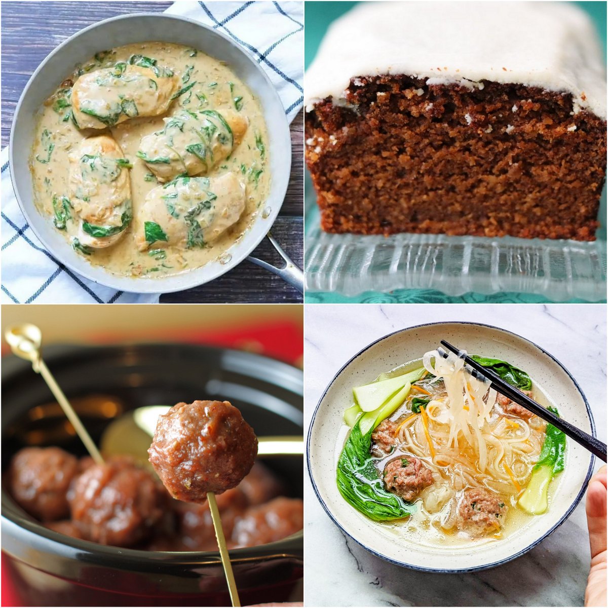 Paleo AIP Recipe Roundtable #396 | Phoenix Helix - *Featured Recipes: Easy Chicken Florentine, Gingerbread Loaf, Daikon Noodle & Meatball Soup, and Cranberry Cocktail Meatballs.