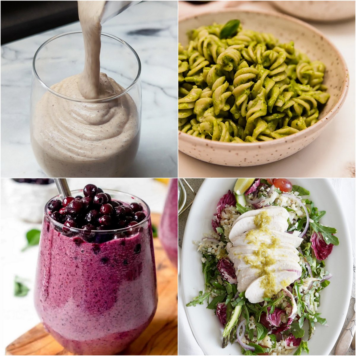 Paleo AIP Recipe Roundtable #409 | Phoenix Helix - *Featured Recipes: Cookies & Cream Milkshake, Easy Avocado Pasta Salad, Wild Blueberry Beet Smoothie, and Broth-poached Chicken with Summer Tabbouleh.
