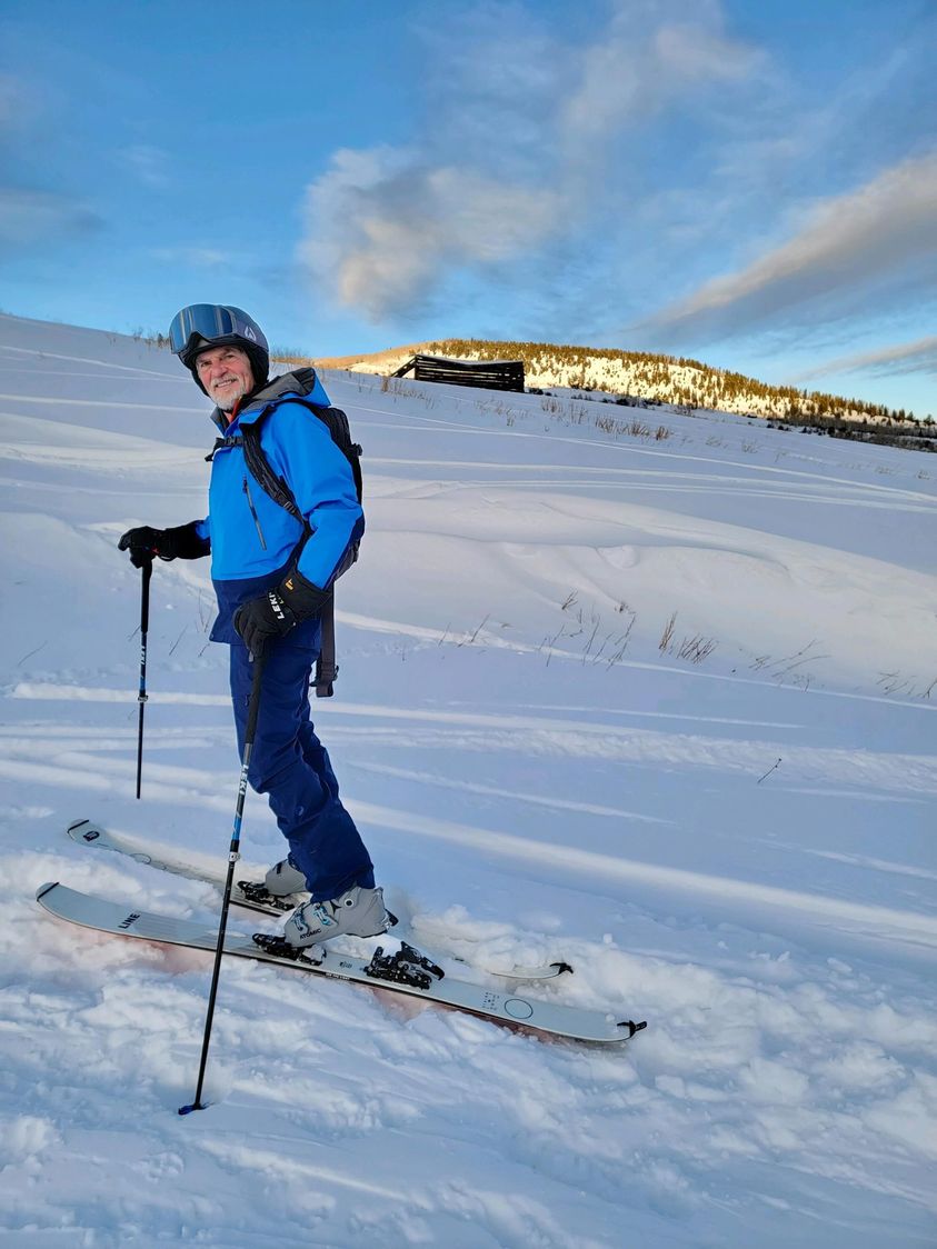 Neil downhill skiing in Colorado