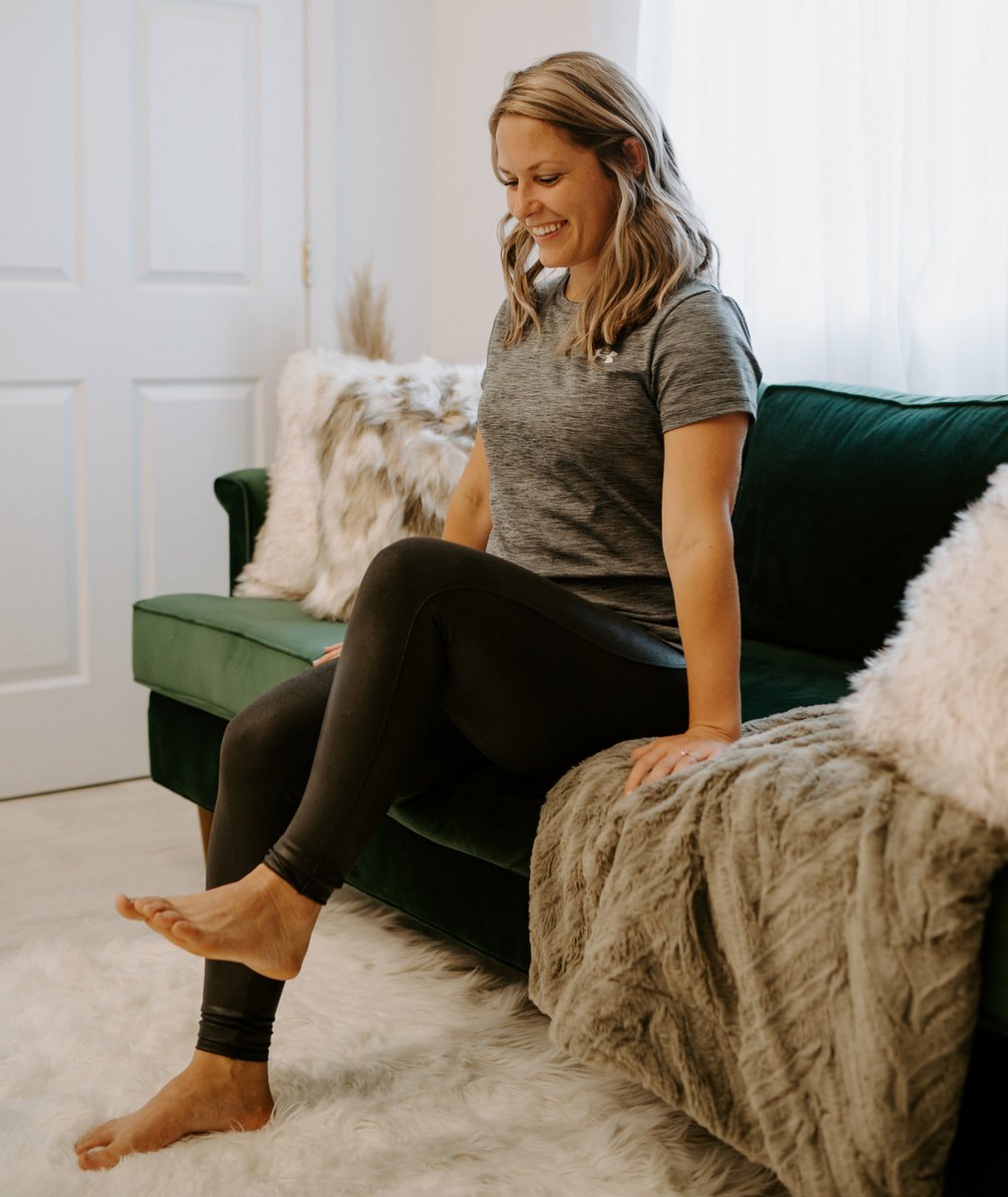 Gretchen demonstrating a seated march